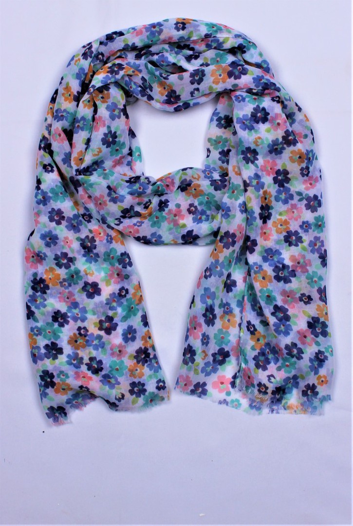 Alice & Lily printed scarf  blue Style : SC/5007BLUE image 0